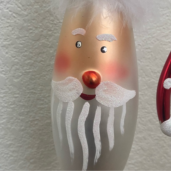 Vintage 11” Large Handblown Fur Hat Santa Christmas Holiday Ornament - Picture 4 of 16